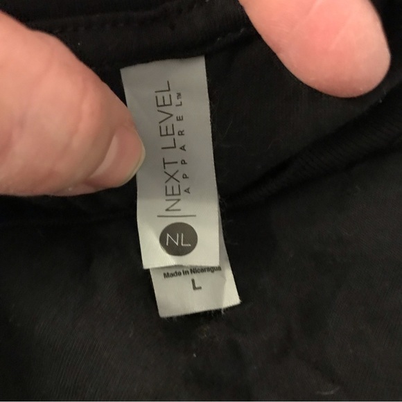 Men’s size large, black T-shirt with skull and dumbbell graphic.  Unisex. - Picture 3 of 3